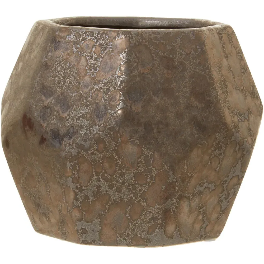 Salvo Small Ceramic Planter - Brown image