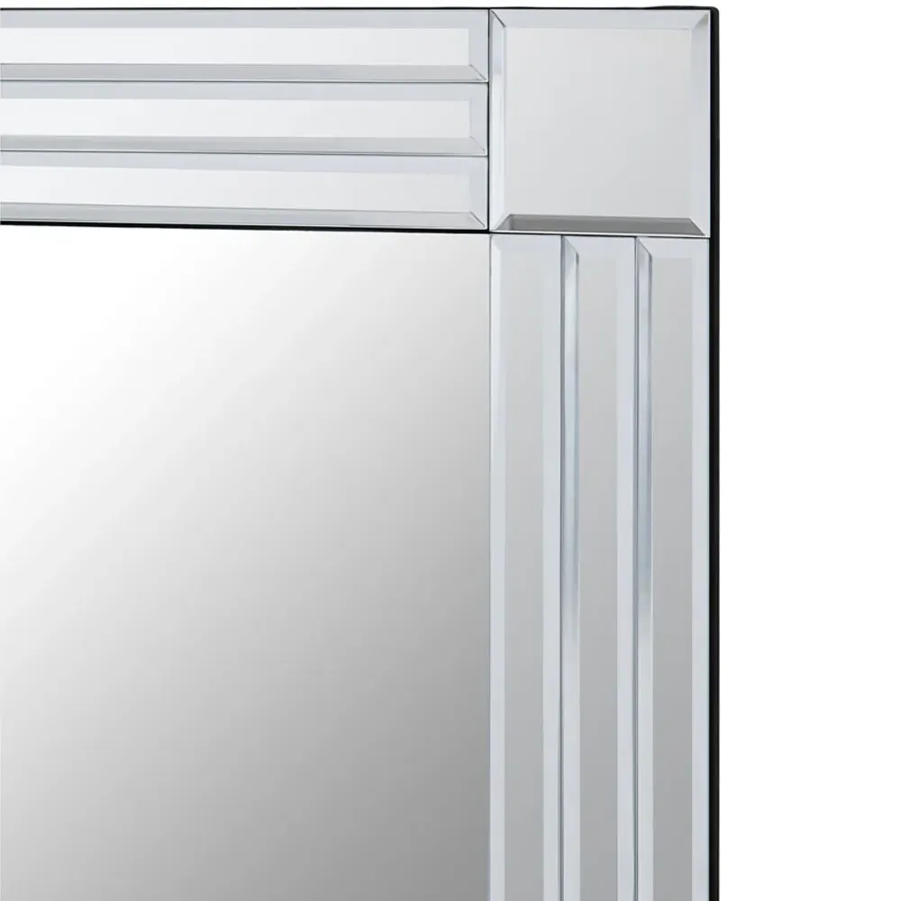 Sana Rectangular Linear Wall Mirror - Wood