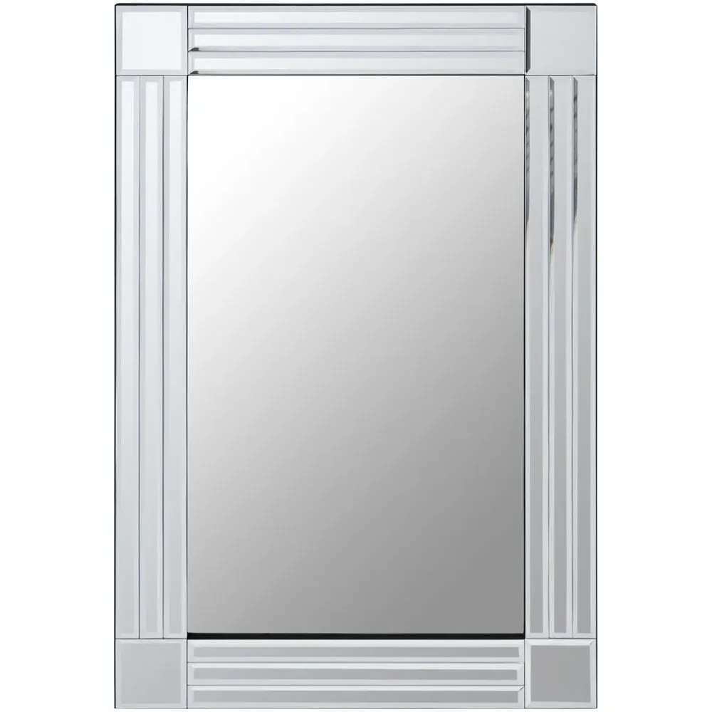 Sana Rectangular Linear Wall Mirror - Wood