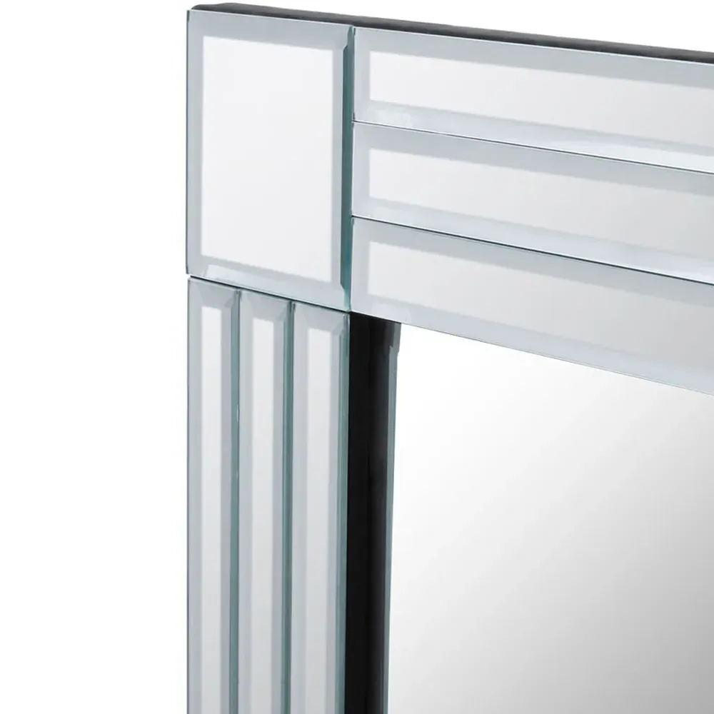 Sana Square Linear Wall Mirror - Wood