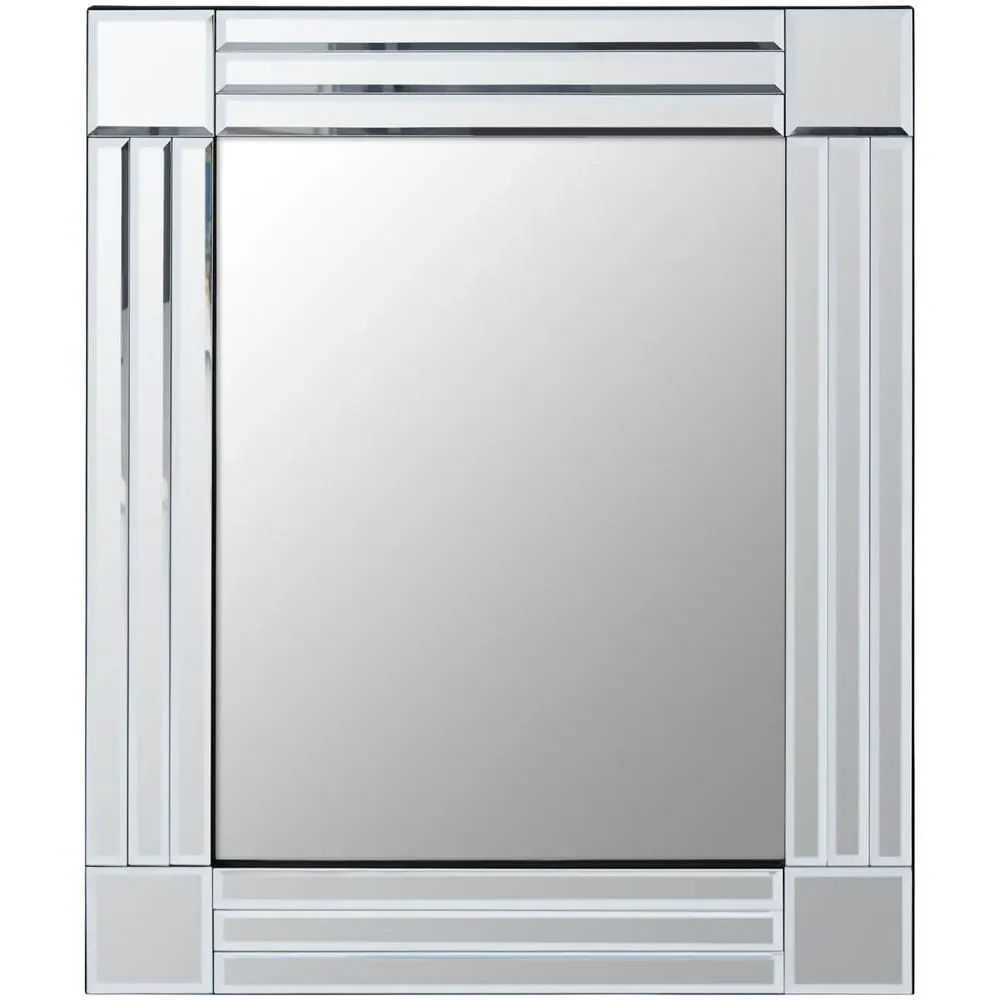 Sana Square Linear Wall Mirror - Wood