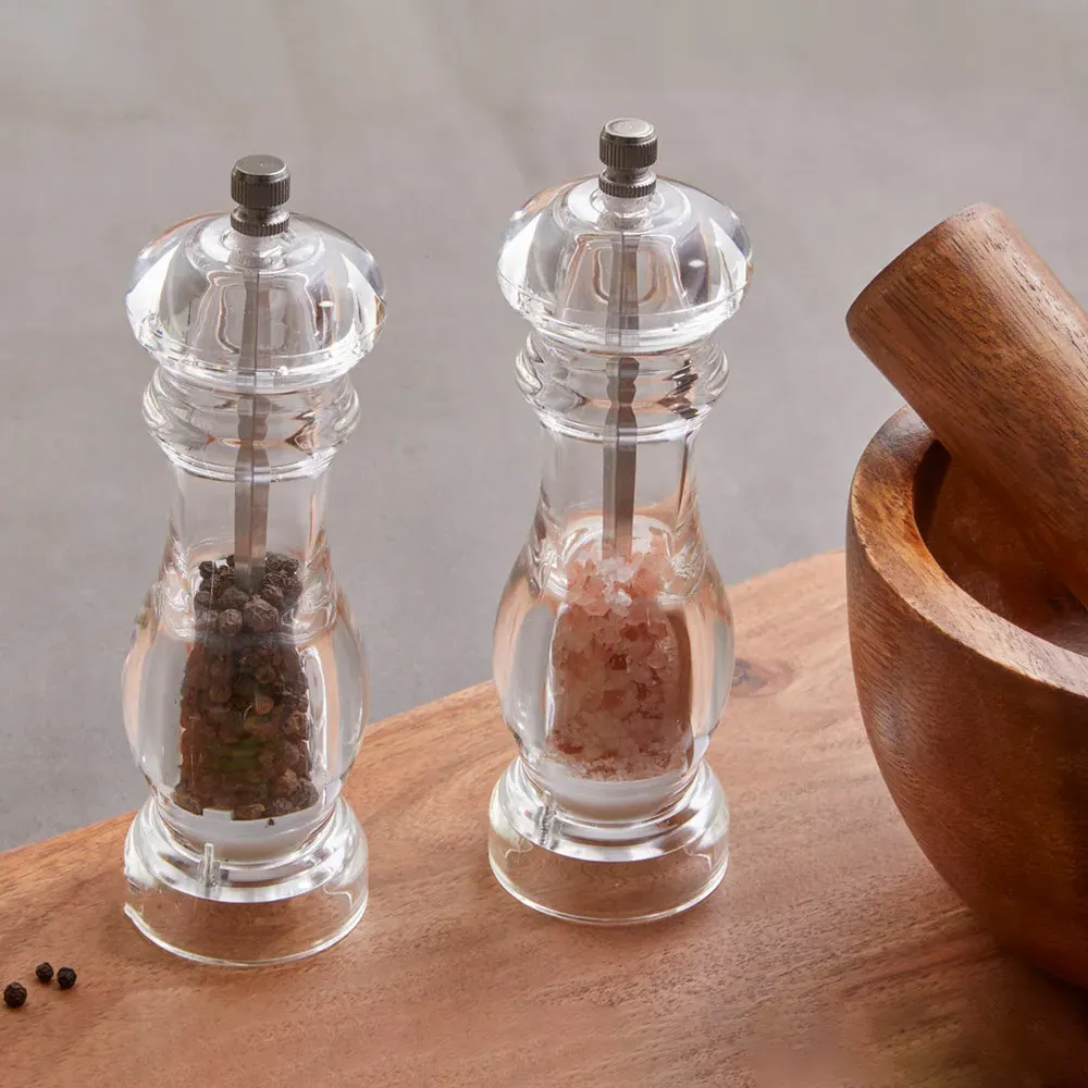 Small Salt and Pepper Set - Clear, Acrylic