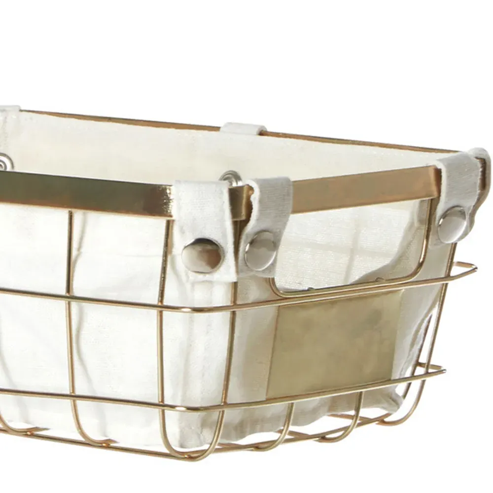 Small Wire Storage Basket - Gold, Iron