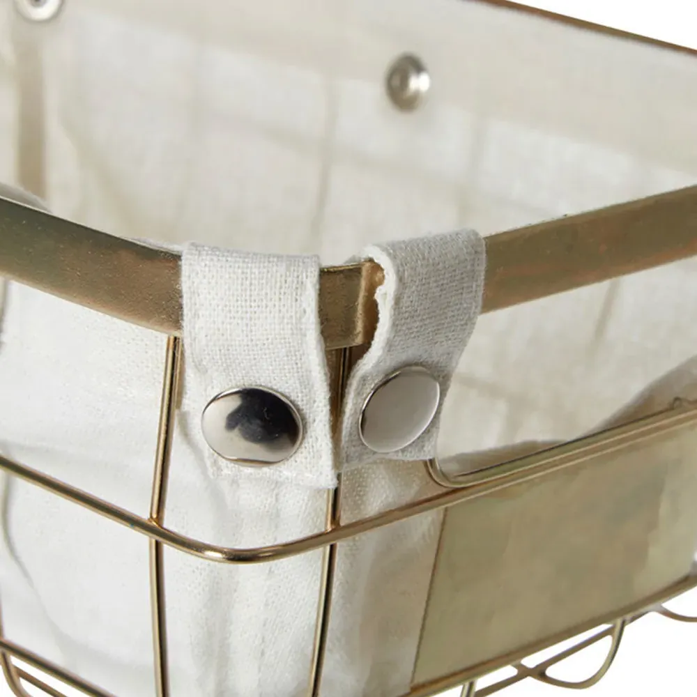 Small Wire Storage Basket - Gold, Iron