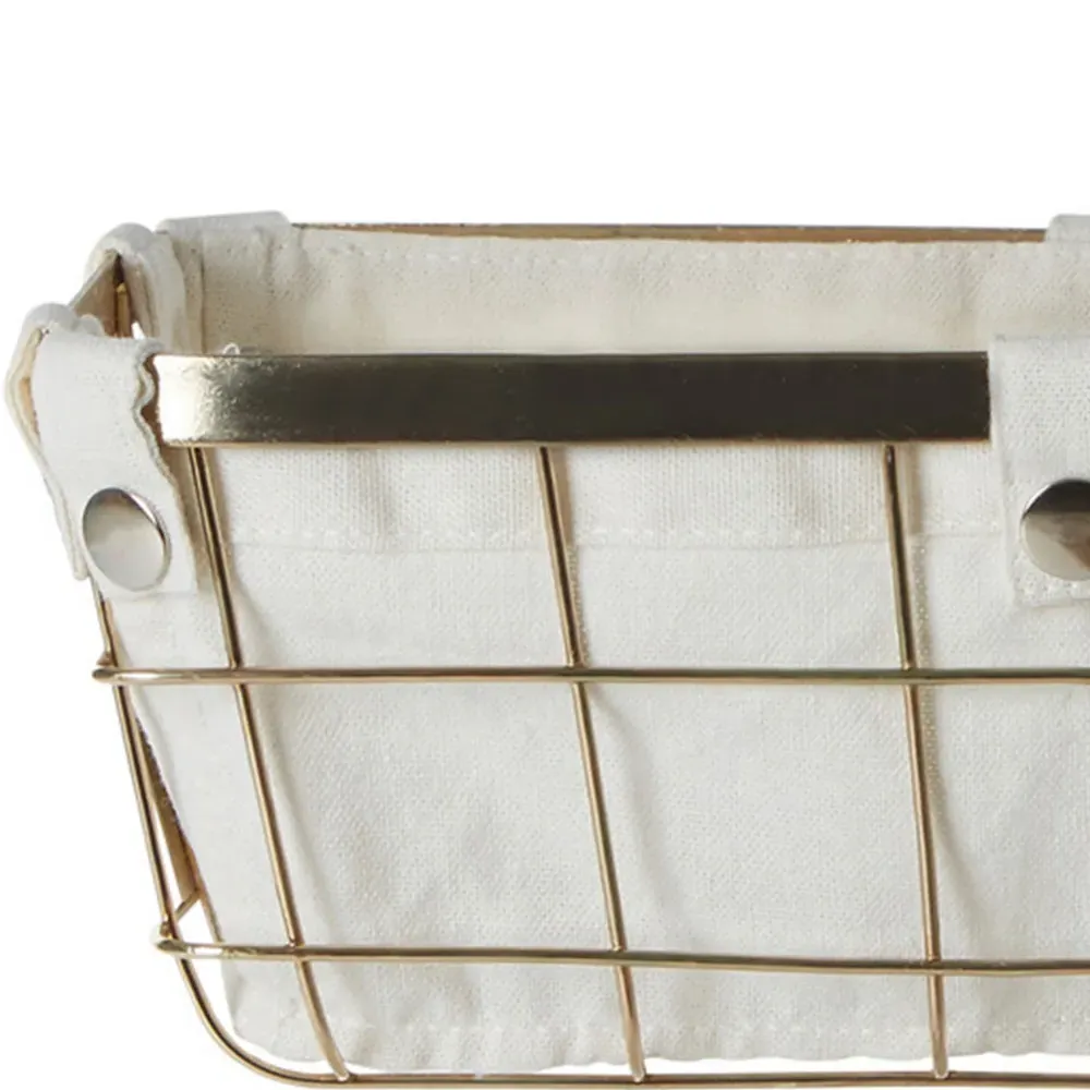 Small Wire Storage Basket - Gold, Iron
