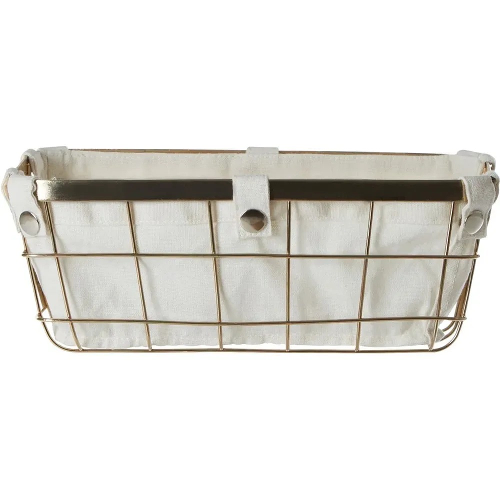 Small Wire Storage Basket - Gold, Iron image