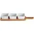 Soiree Serving Board with Dishes - White, Bamboo