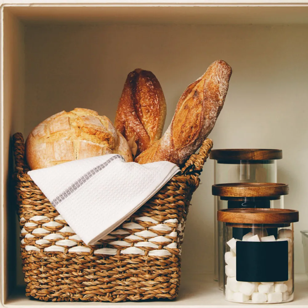 Square Seagrass Basket 2 Pack with Handles - Natural, Brown