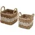 Square Seagrass Basket 2 Pack with Handles - Natural, Brown