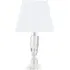 Stepped Base Table Lamp - Silver, Crystal