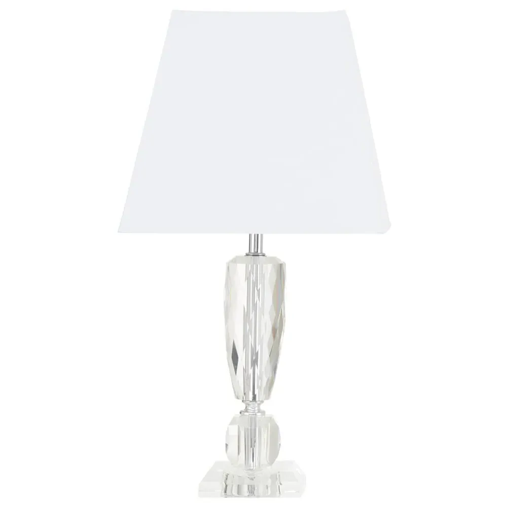 Stepped Base Table Lamp - Silver, Crystal image