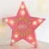 Twinkle Twinkle LED Light Star - Pink, Polystyrene
