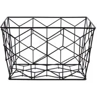 Vertex Contour Storage Basket - Black, Metal Wire