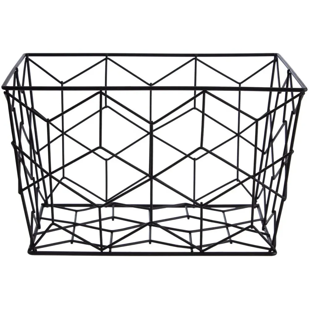 Vertex Contour Storage Basket - Black, Metal Wire image