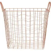 Vertex Rectangular Storage Basket - Brown, Iron