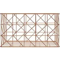Vertex Rectangular Wire Basket - Brown, Copper