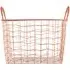 Vertex Rectangular Wire Basket with Handles - Brown