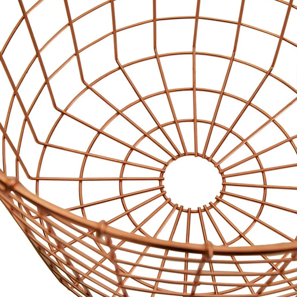 Vertex Round Wire Basket with Handles - Brown, Copper
