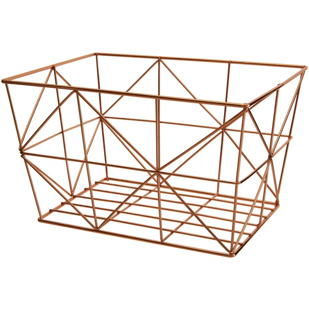Vertex Square Storage Basket - Brown, Iron