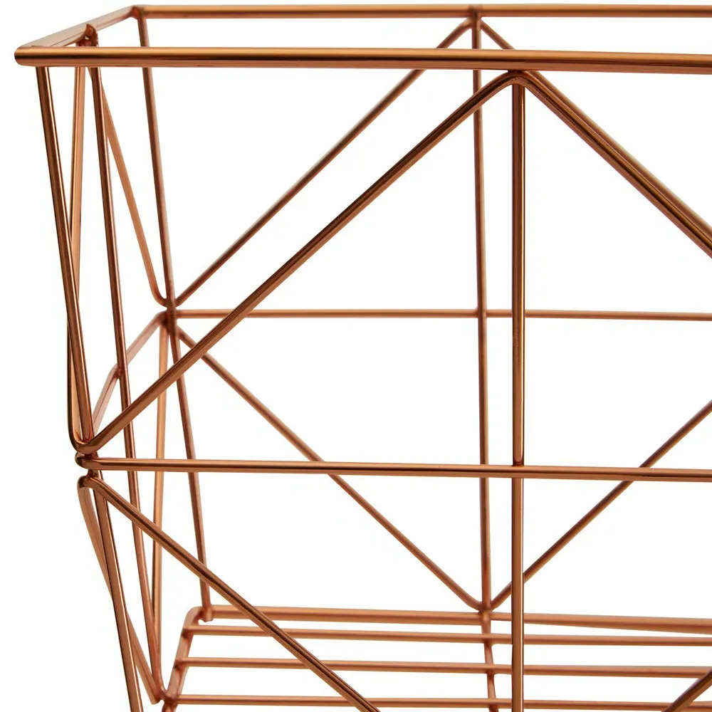 Vertex Square Storage Basket - Brown, Iron