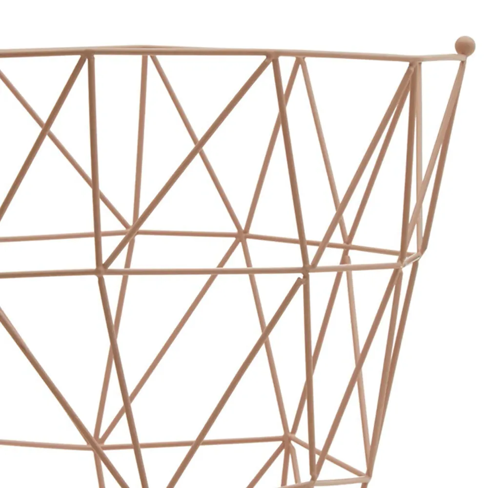 Vertex Storage Basket - Pink, Iron Wire