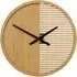 Vitus Large Round Wall Clock - Brown, Wood