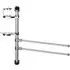 Wall Mountable 2 Tier Towel Rail with Soap Dish - Silver