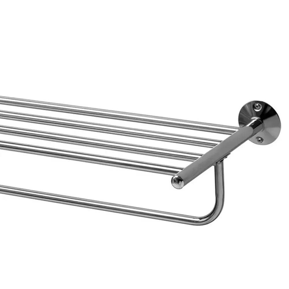 Wall Mountable Straight Towel Shelf - Silver