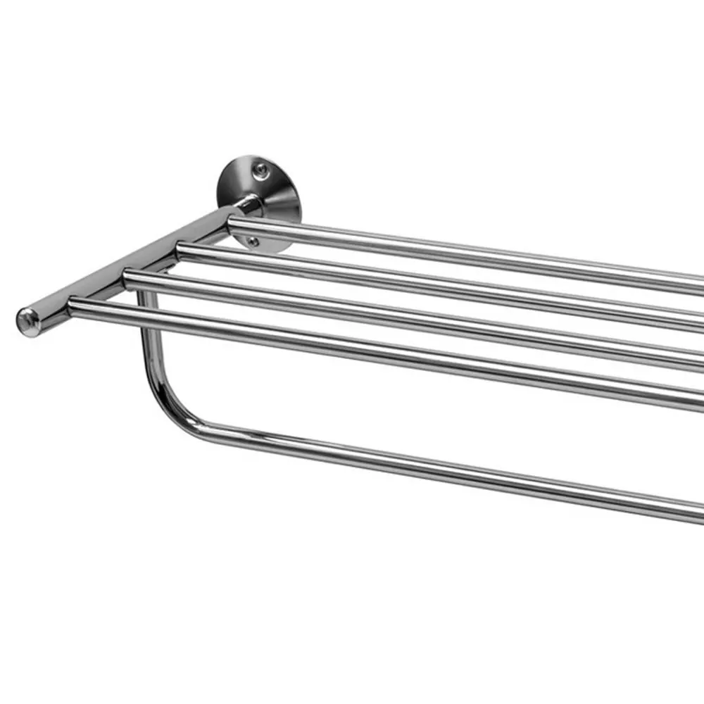 Wall Mountable Straight Towel Shelf - Silver