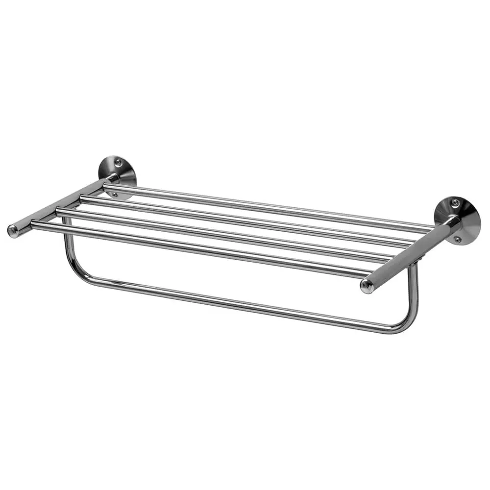 Wall Mountable Straight Towel Shelf - Silver