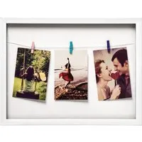 Washing Line Photo Frame - White