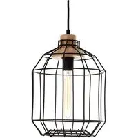Wire Cage Pendant Light - Black, Iron