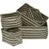Woven Storage Basket 5 Pack - Black and White