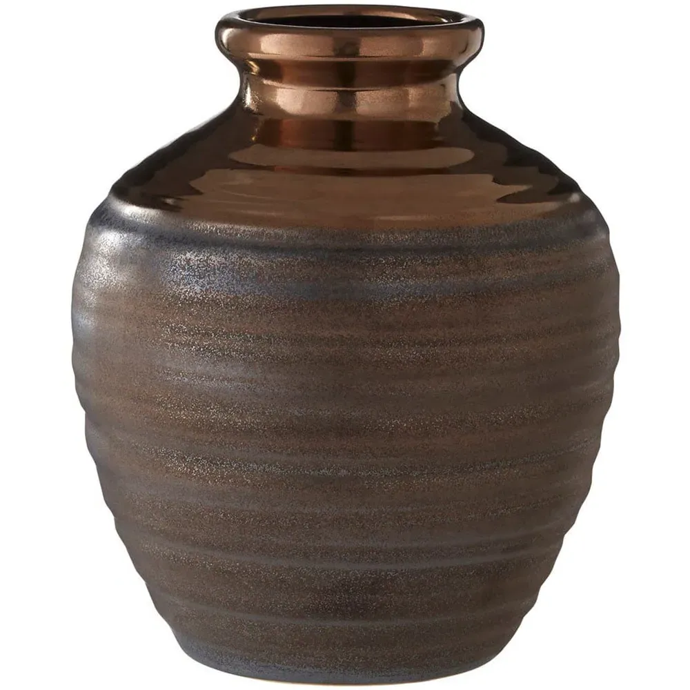 Zamark Medium Ceramic Vase - Gold