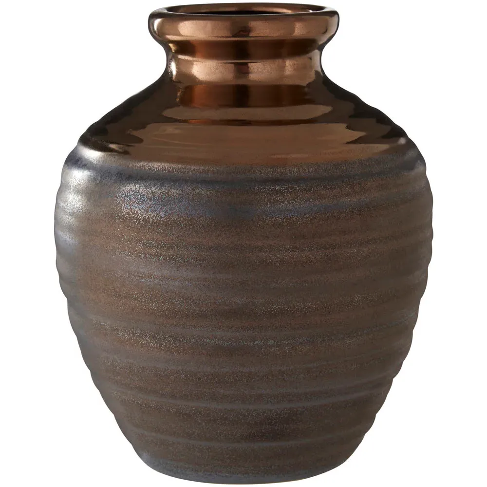 Zamark Medium Ceramic Vase - Gold