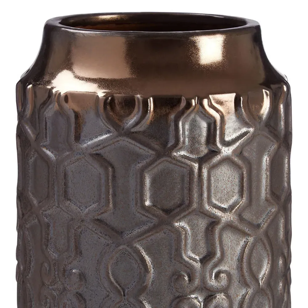 Zircon Small Ceramic Planter - Gold