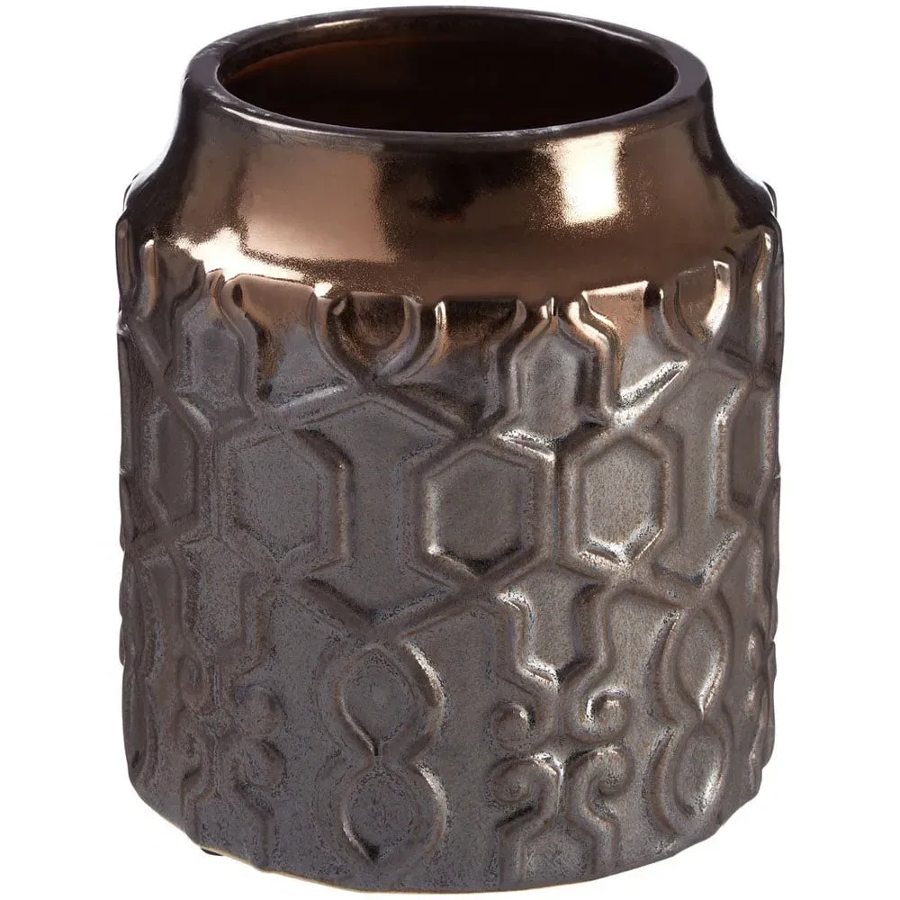 Zircon Small Ceramic Planter - Gold image