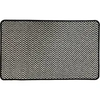 Chevron Loop Doormat - Black and White