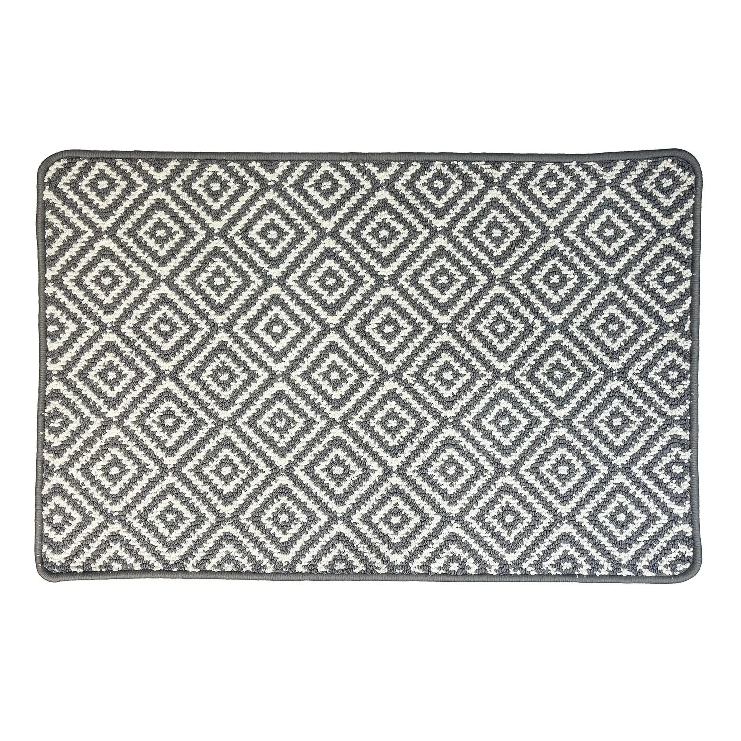 Polyester Loop Doormat - Black and White