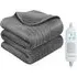 Pro Breeze Fleece Electric Heated Throw - Grey