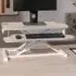 2 Tier Stand Up Desk with Gas Spring Lift - White