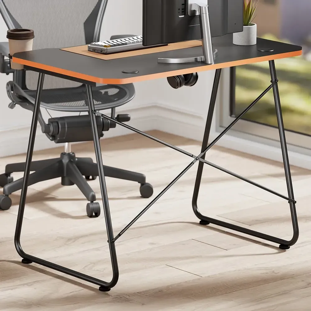 Computer Gaming Desk with Storage - Black image