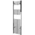 Curved Towel Rail 500 x 1200mm - Silver, Chrome