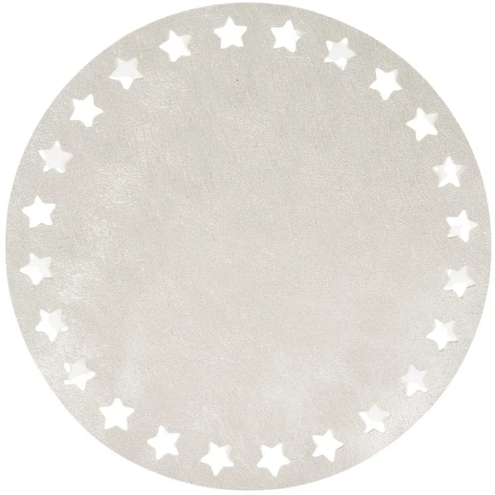 Round Placemats with Star Cut-Outs - Silver, Gold