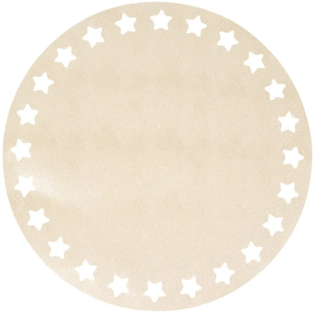 Round Placemats with Star Cut-Outs - Silver, Gold