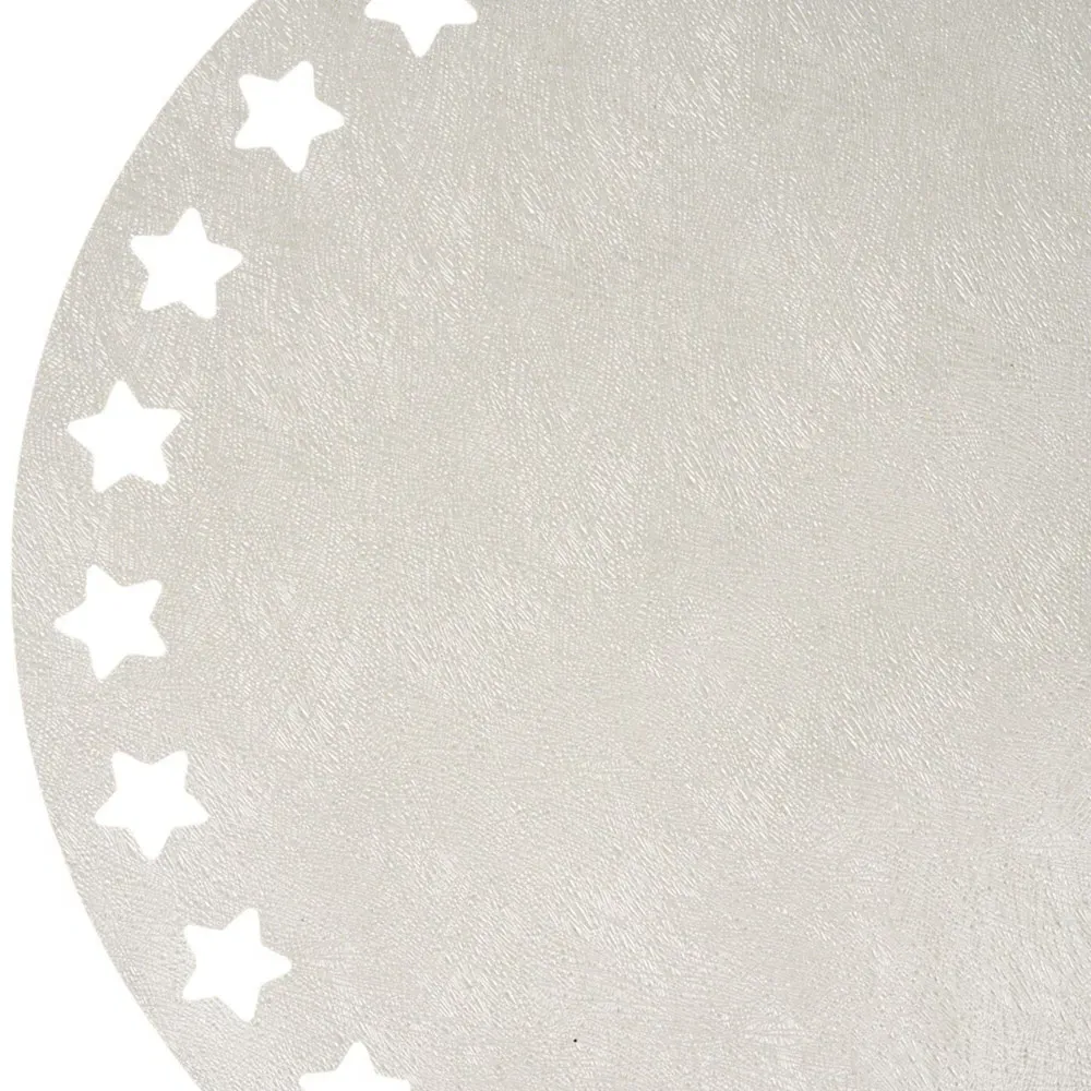 Round Placemats with Star Cut-Outs - Silver, Gold