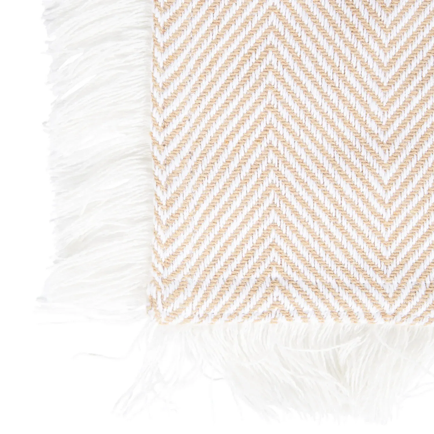 Pack of 2 Fringe Tea Towels - Beige