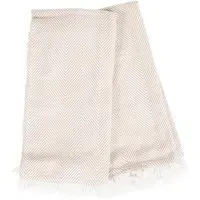 Pack of 2 Fringe Tea Towels - Beige