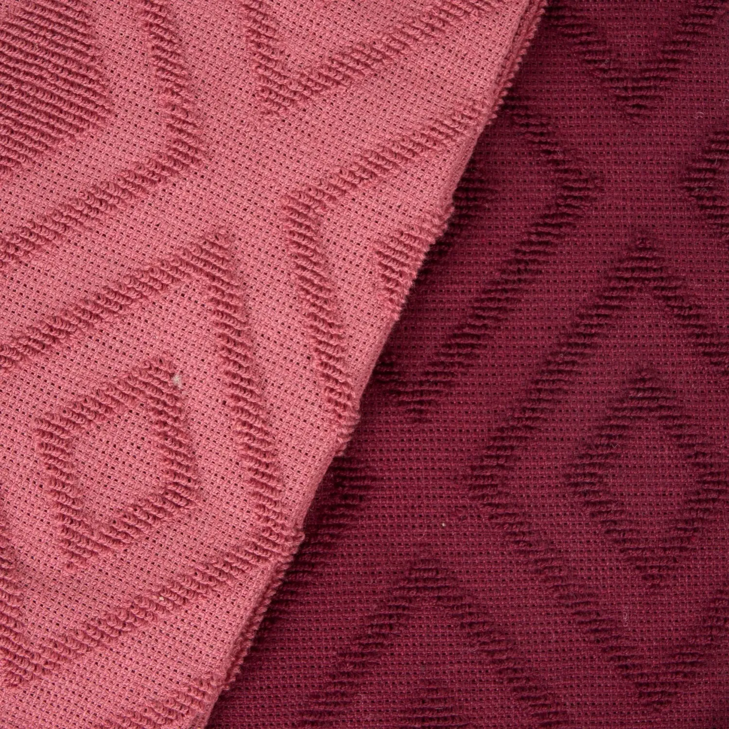 Pack of 2 Jacquard Tea Towels with Tassels - Red