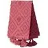 Pack of 2 Jacquard Tea Towels with Tassels - Red